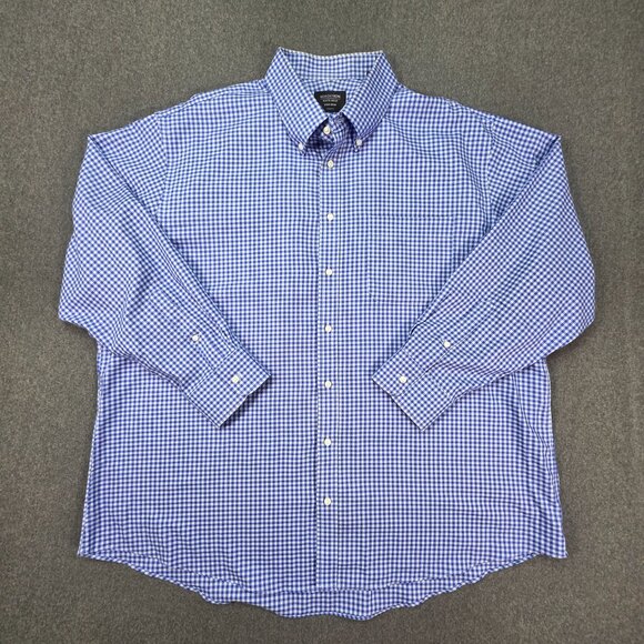 2 X Nordstrom Dress Shirts Mens 18.5-34/35 Check Non Iron Stretch Traditional - Picture 4 of 13